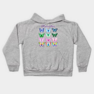 Pretty Colorful Butterflies collection Kids Hoodie